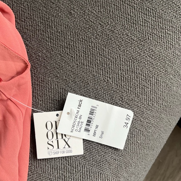 Pink Sleeveless High Neck Mini Dress - Picture 5 of 7